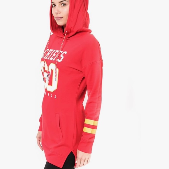 Kansas City Chiefs Hooded Sweater Dress Tunic size small#60 - Picture 1 of 8